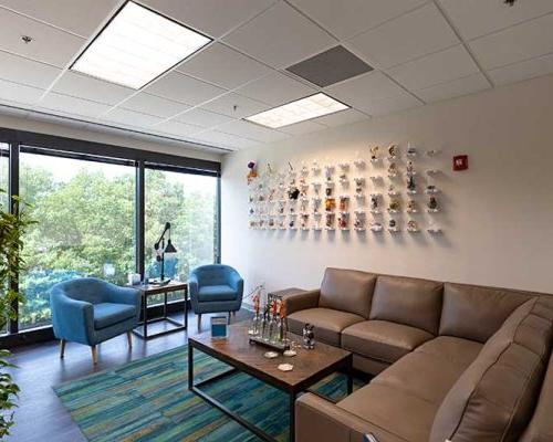 Lounge area in the Atlanta office